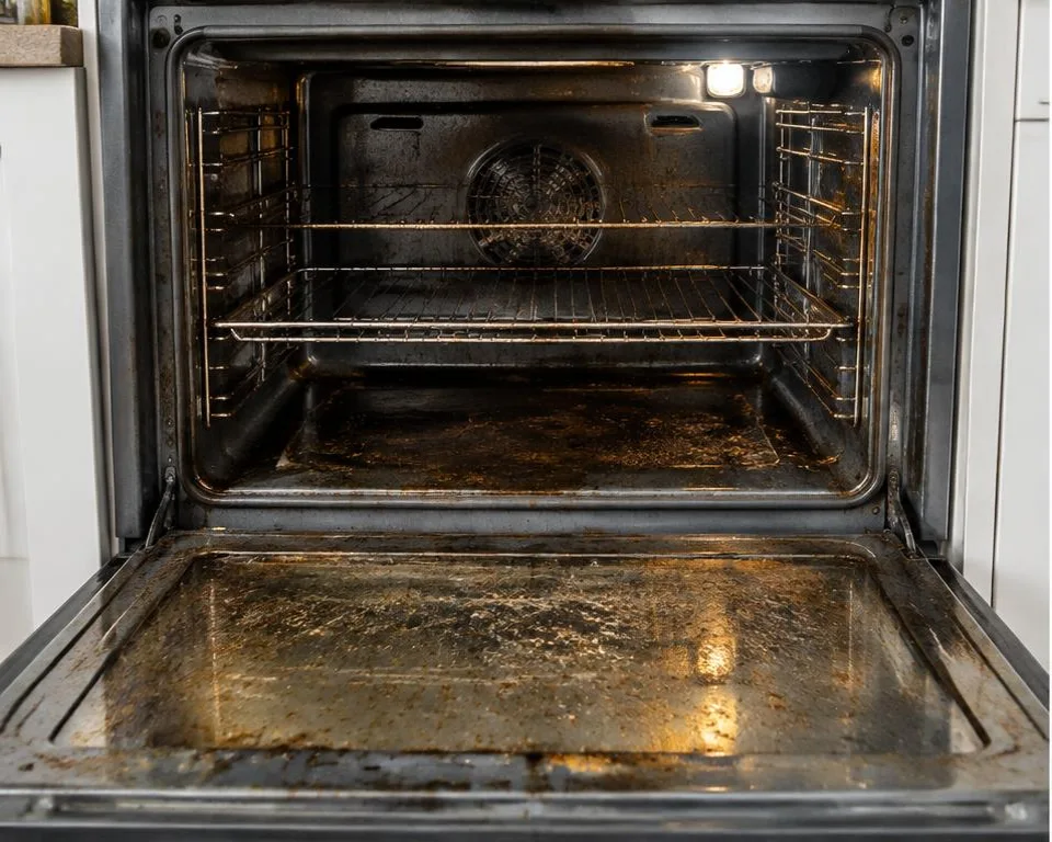 Illustrative appliance cleaning example before the visit