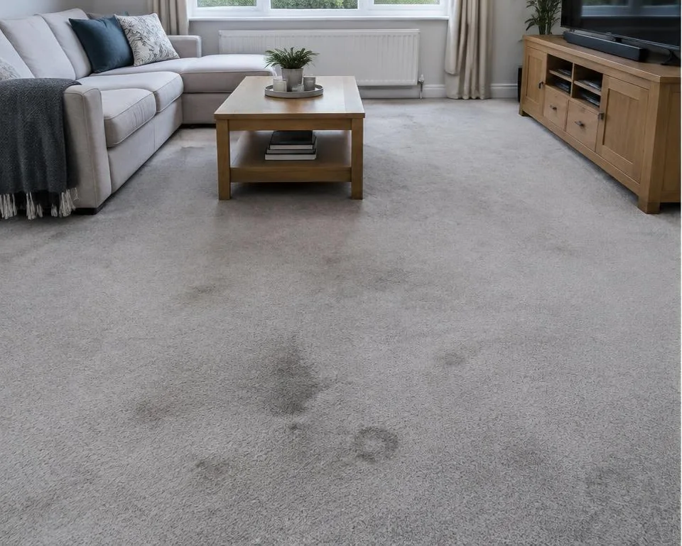 Illustrative carpet & upholstery cleaning example before the visit
