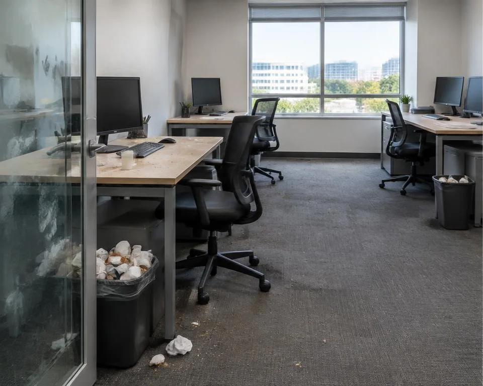 Illustrative commercial cleaning example before the visit