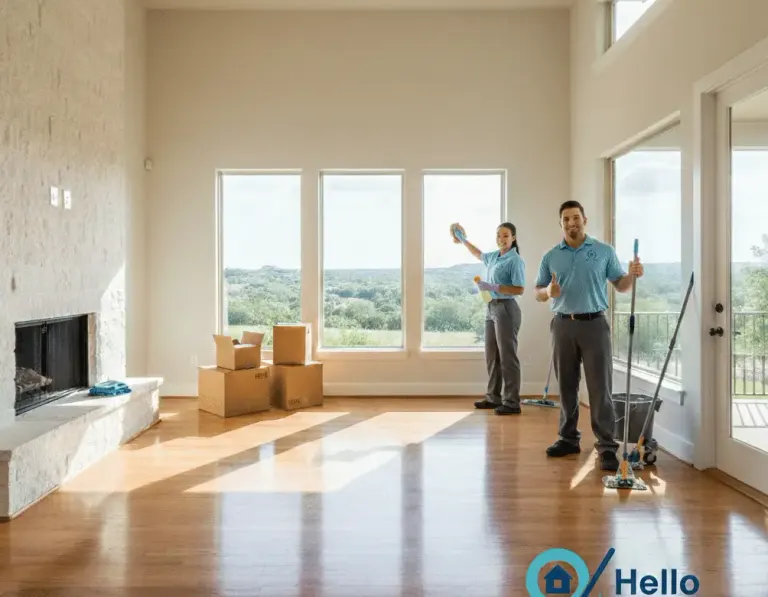 Move-in clean finished in a bright room