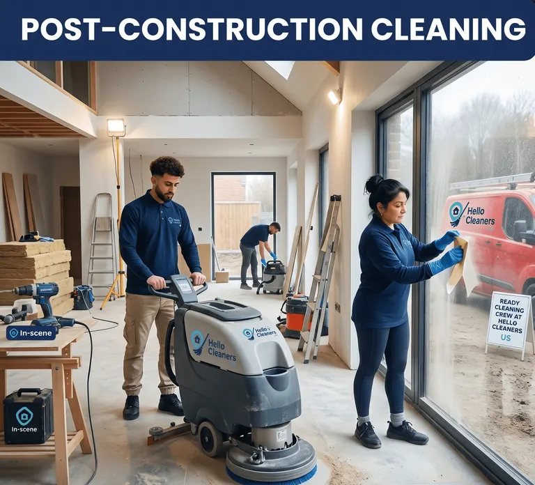 Renovation dust and debris being cleared