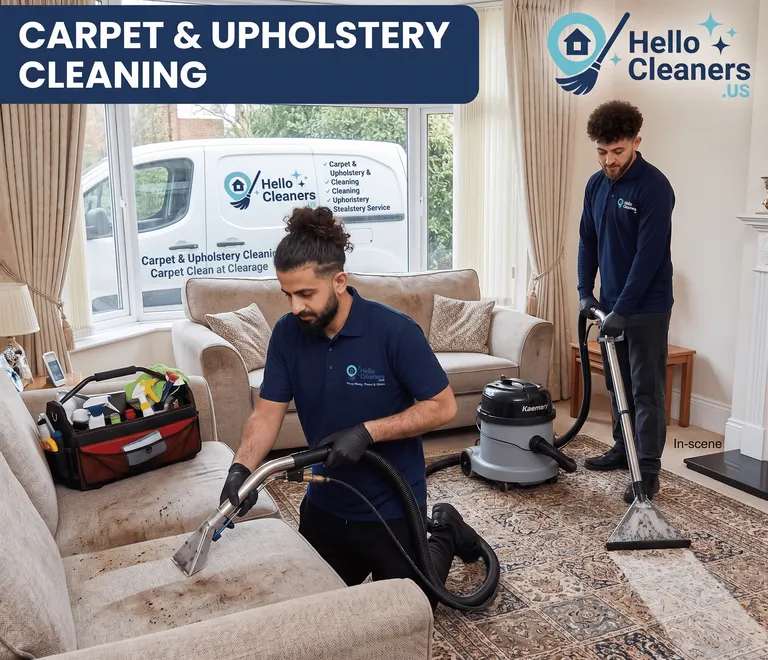 Carpet and upholstery cleaning by Hello Cleaners